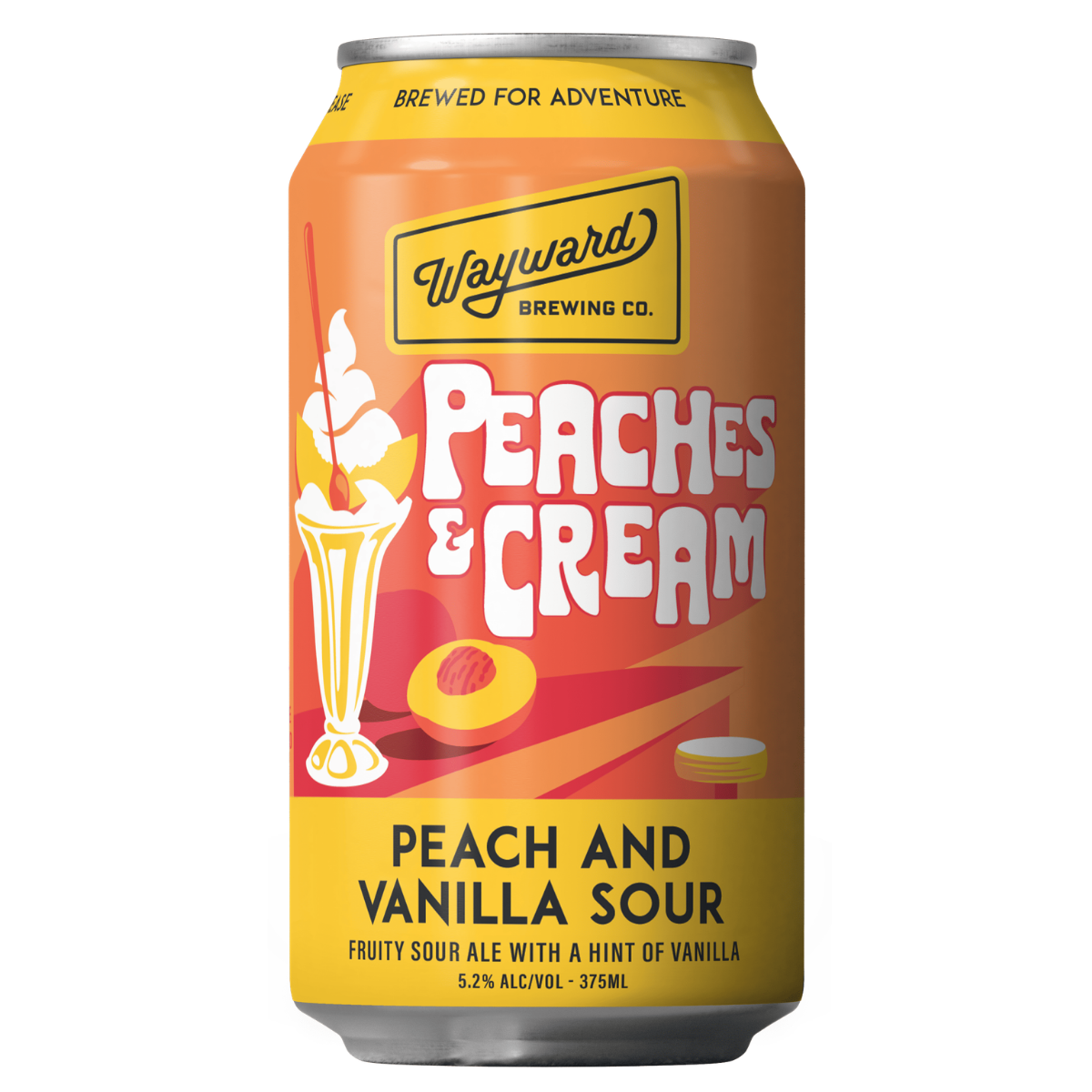 Wayward Brewing Peaches & Cream Sour 375ml (4 Pack)