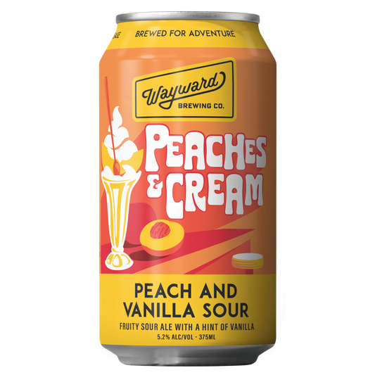 Wayward Brewing Peaches & Cream Sour 375ml (4 Pack)