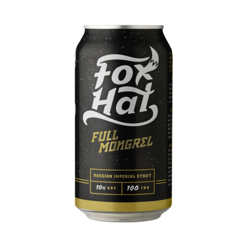 Fox Hat Full Mongrel Stout 375ml (4 Pack)