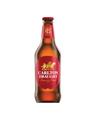 Carlton Draught Bottle 375mL (24 case)