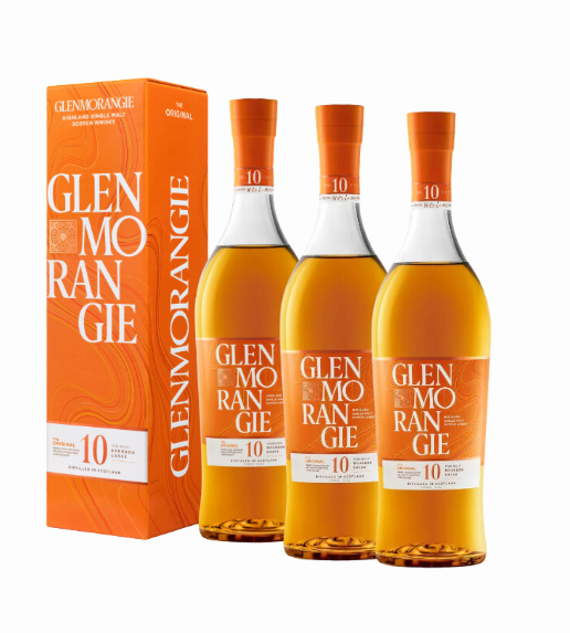 Glenmorangie 10YO Single Malt Scotch Whisky 700mL Bundle (3 Bottles)