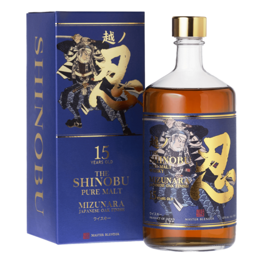 THE SHINOBU 15 YO PURE MALT MIZUNARA JAPANESE OAK FINISH 700ML